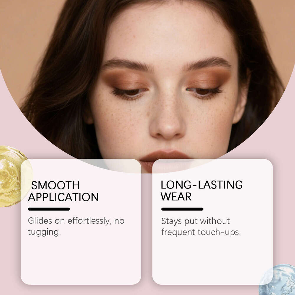 zephoco Shiny Cream Dark Brown Natural Color Glossy Easy to Apply Daily Eyeshadow Stick