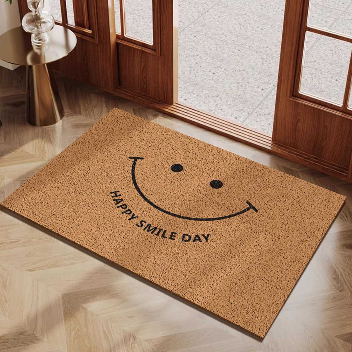 Modern minimalist cartoon American-style solid color easy-care faux coconut shell dirt-resistant non-slip floor mat can be cut to size S260207