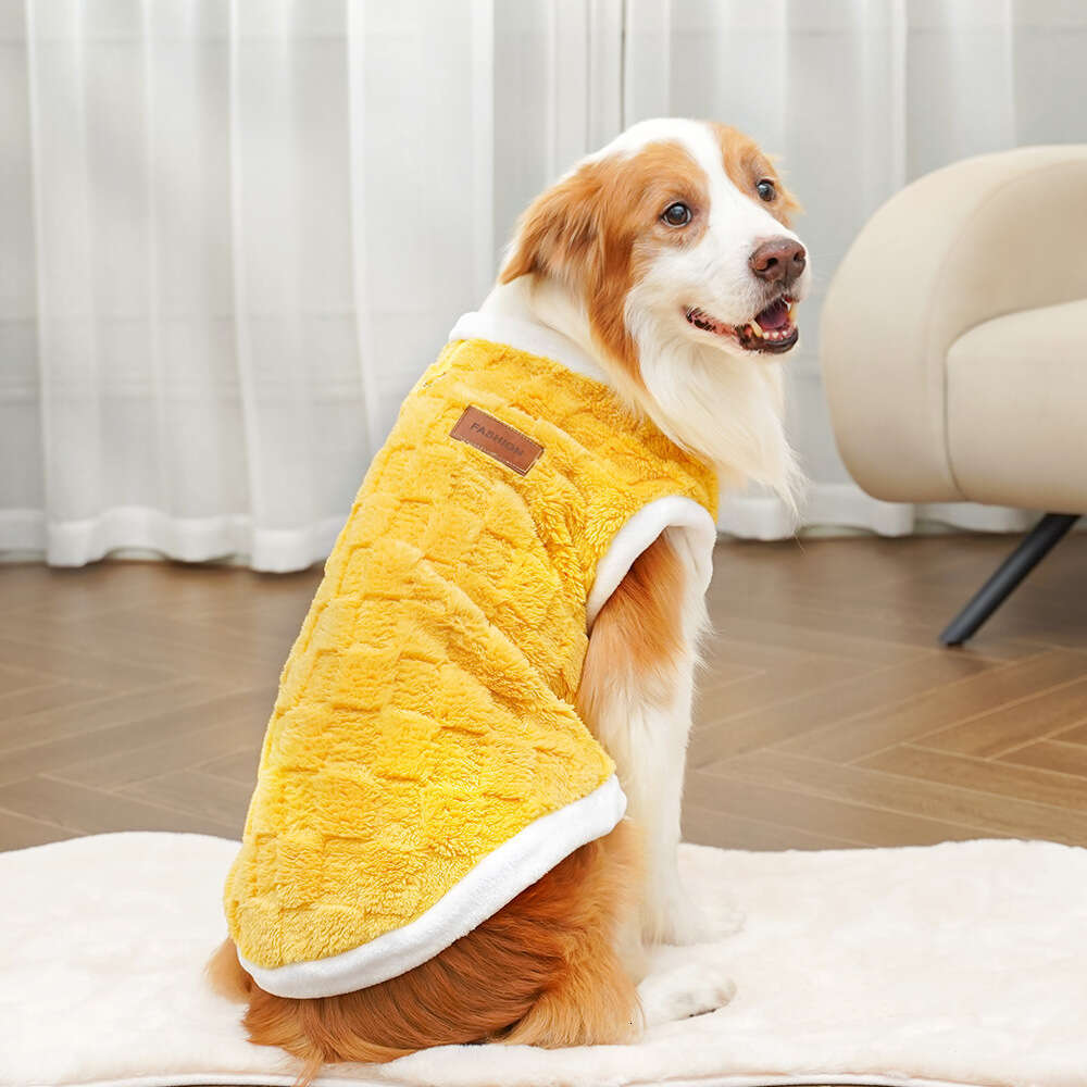 Pet Clothing Autumn Winter Clothes Plush New Apparel Golden Retriever Large Dog Cat Clothes Supplies