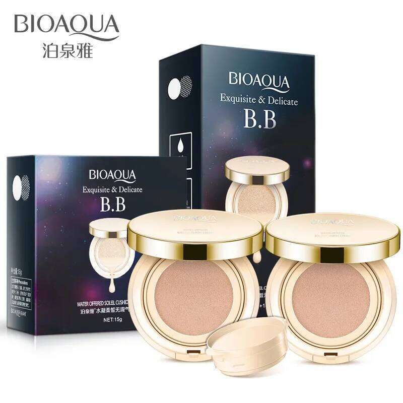 BIOAQUA Air Cushion BB Cream Brighten Concealer Moisturizer Foundation Face Whitening Makeup Facial Base Perfect Cover Cosmetics 26L0209