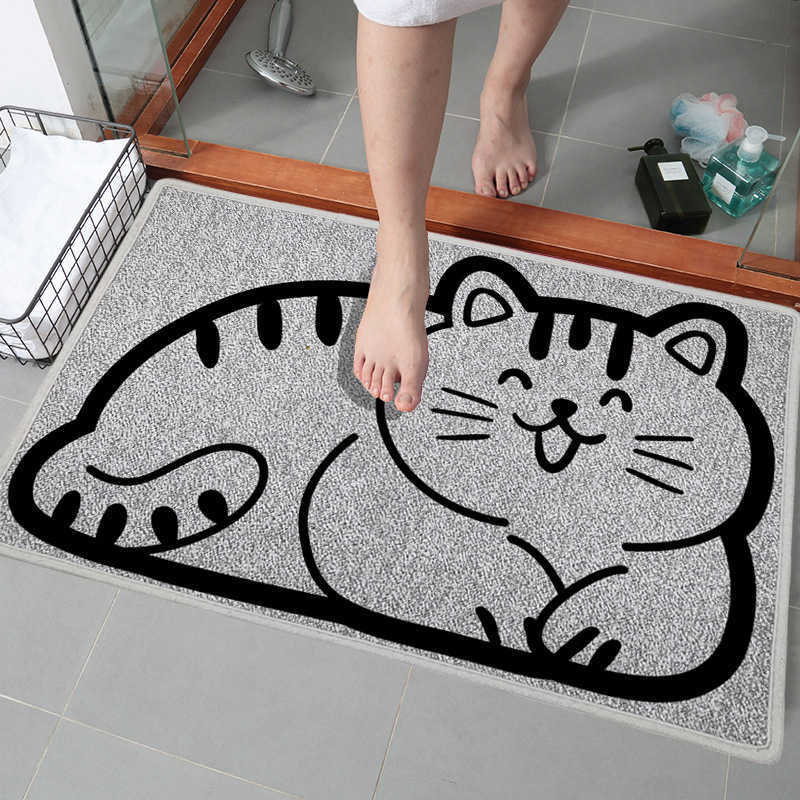 Cute Starry Sky Entryway Carpet Bathroom Door Mat Toilet Floor Mat Water Absorbent Non-Slip PVC Anti-Fatigue Floor Mat S260207