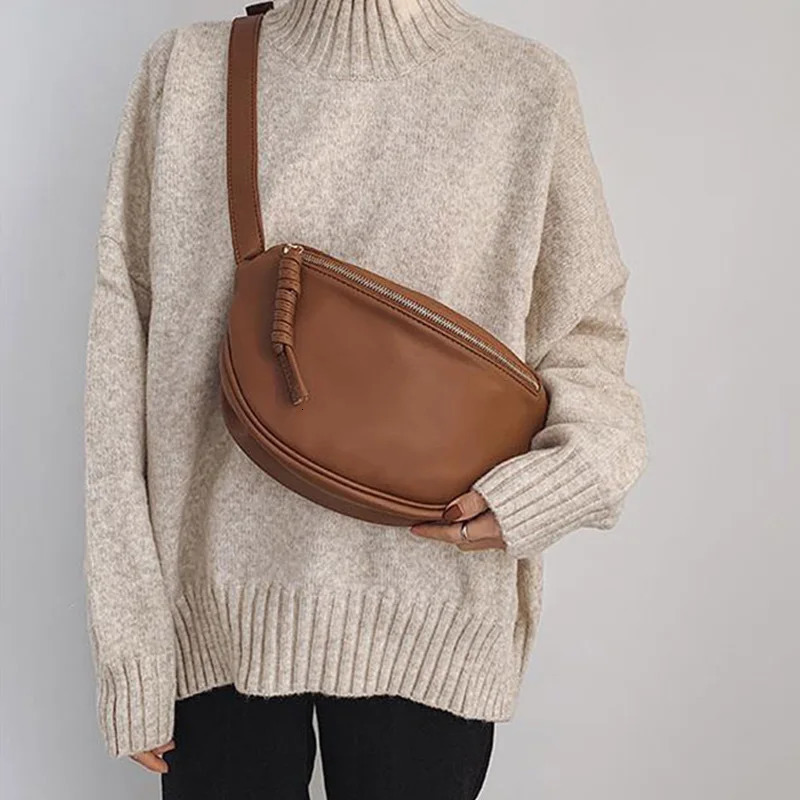 fashion simple Shoulder Crossbody Bag Women Chest Pack Phone purse Casual Shopping Waist Bag soft PU ladies Fanny Bag 260130