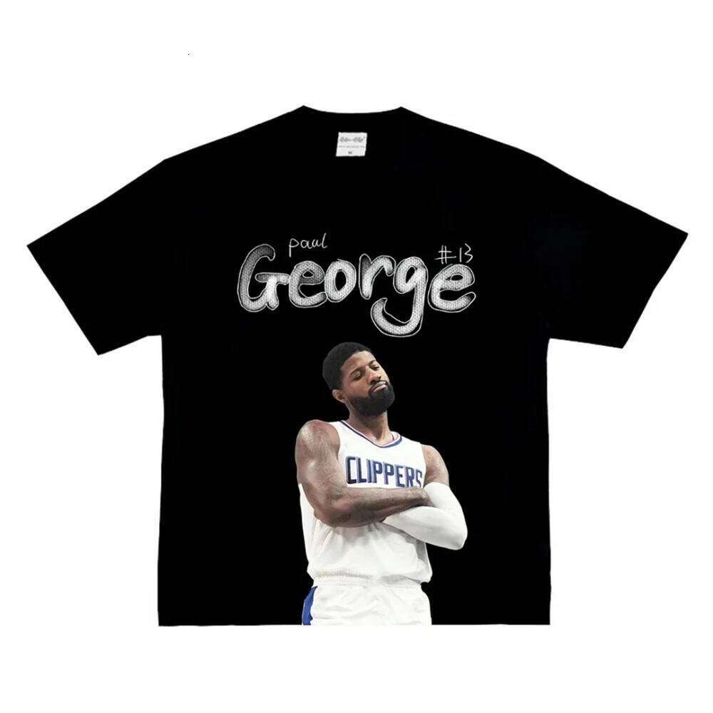 Fashion Men Women's T-shirt Basketball Star American Big Head Print Short Sleeve Cotton T-Shirt Loose Street Wear Tops Clothing X260209