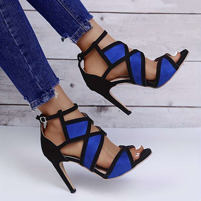 Women S Cut Out High Heel Sandals Sexy Open Toe Ankle Buckle Strap Stiletto Heels Party Daily Wear Pumps MOJIDASHU