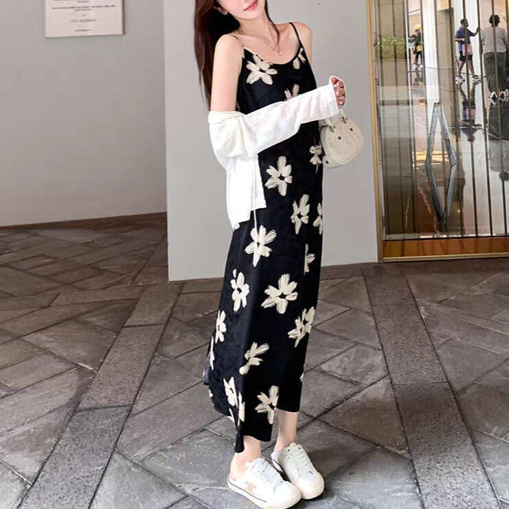 Floral Print Holiday Sle Women's Svel Strapl Dr A-Line Skirt French Sle Materni Dr Summer New Arrival