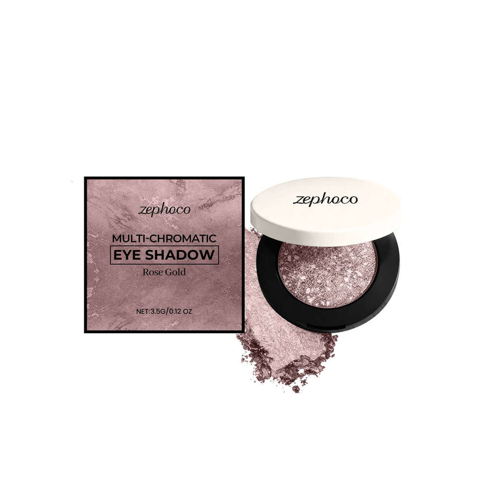 Zephoco Rose Gold Shimmer Eyeshadow Silky Application Colorful Long-lasting Daily Versatile Beautiful Eye Makeup