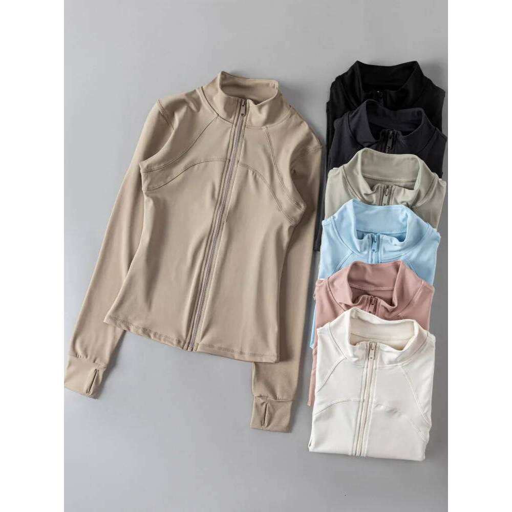 Quality Women's Sportswear Full Zip up Yoga Gym Fitness s With Thumb Hole 26Y0209