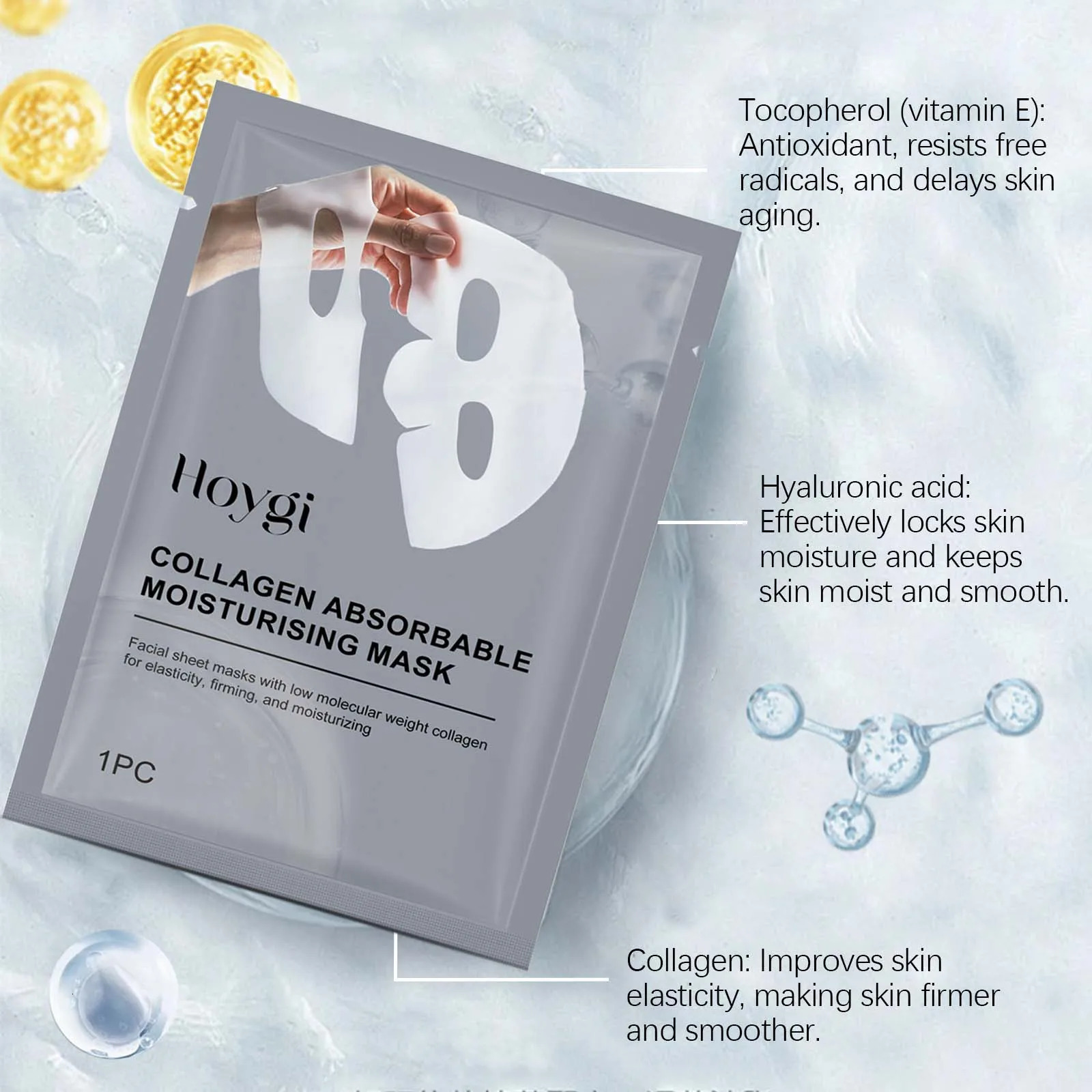 Collagen Absorbable Moisturising Mask Overnight Lifting Firm Fade Fine Lines Wrinkle Smoothing Hydrating Facial Mask Skin Care 260126