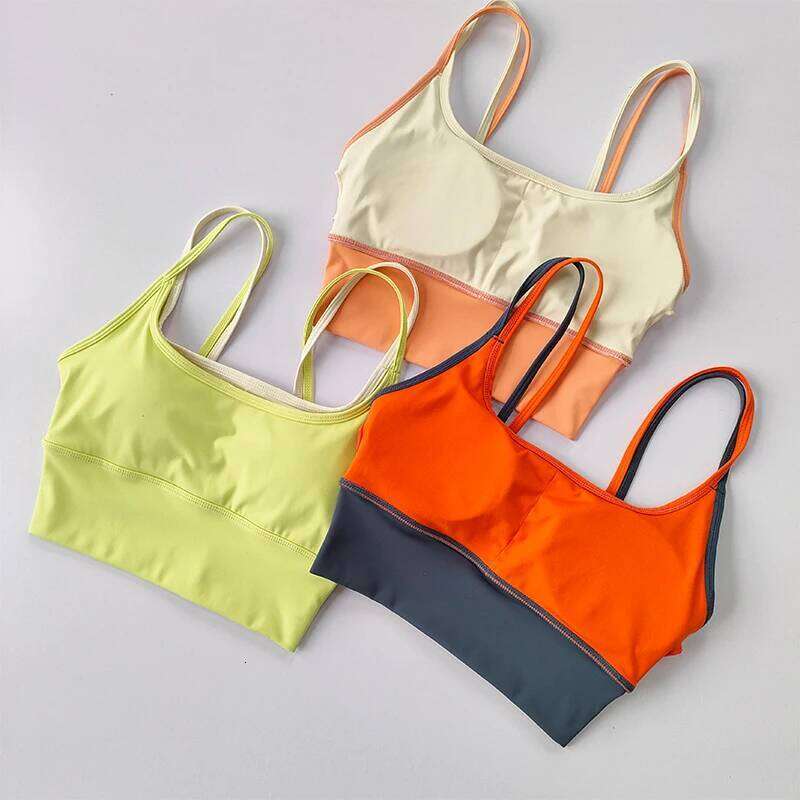 Sports Women Summer Shock-absorbing Gathering Double Breast Strap Yoga Vest Quick Drying Anti Sagging Shaping Fitness Bra 26Y0209