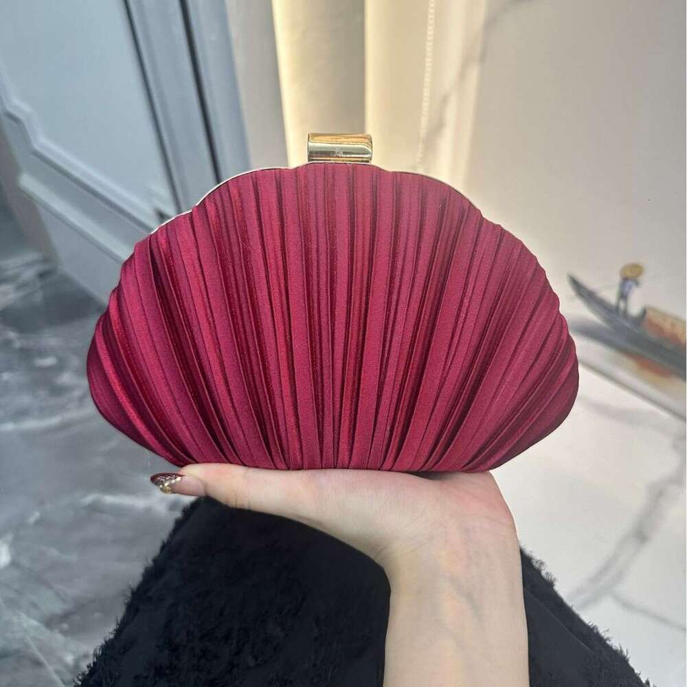 New High End European And American Style Socialite Handbag Dress Party Pleated Evening Bag Clutch