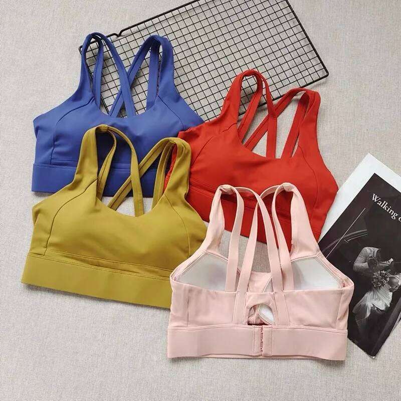 Women's High Intensity Sports Shock Resistant Running Fitness Integrated Quick Drying Yoga Bra Beautiful Design 26Y0209