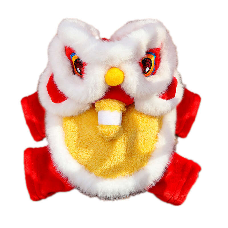 Pet Lion Dance Transformation Costume Embroidered Cat New Year Clothes Autumn Winter Supplies Bichon Teddy Dog Cute