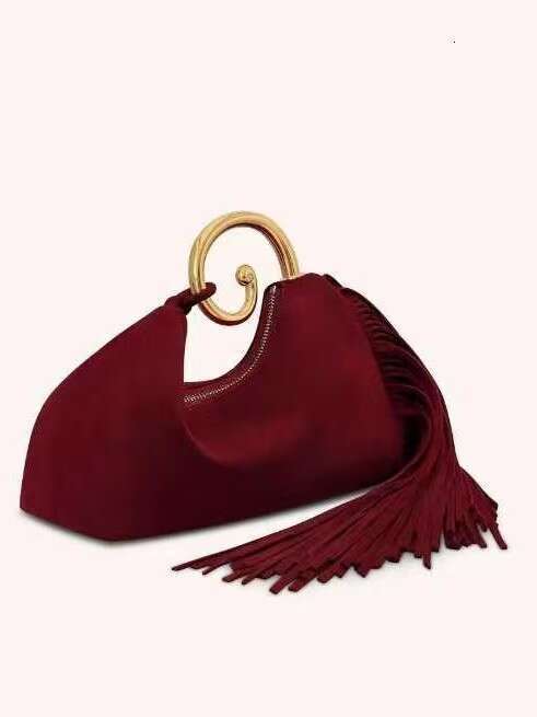 Hot-Selling Retro Suede Tassel Fashion Matte Texture Square Bag Women's Autumn Winter Evening Handbag