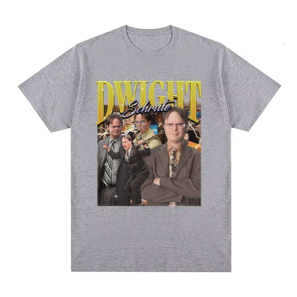 Dwight Schrute Michael Scott Homage The Office T-shirt Tv Series T Shirt Men Women Cotton Casual Short Sleeve Harajuku T-Shirts X260209