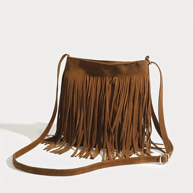 Antique tassel crossbody bag Bohemianstyle wallet ethnicstyle 260208