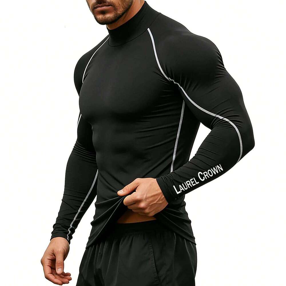 Fitness T-shirt Men Long Sleeve Training Shirts Running Compression Skinny Tops Muscle Workout Clothing 26Y0209