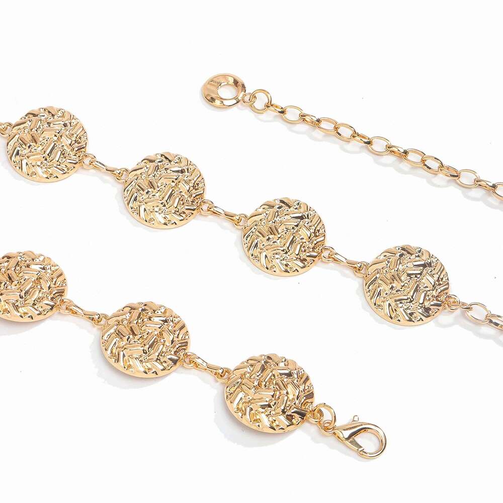 New geometric retro embossed Bohemian chain, paired with skirt and pants, stylish waist chain X260209