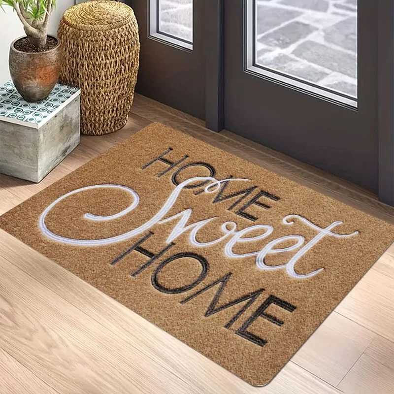 HOME SWEET HOME Handwritten Sweet Carpet Mat Heart Accent Non-Slip Rug Living Bedroom Indoor Home Decoration Durable Floor Mat S260207