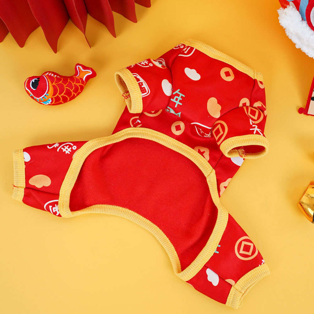 Pet Winter Warm Clothing New Year Four-Legged Suit Teddy Bichon Cat Clothes Wholesale Dog Supplies clothes