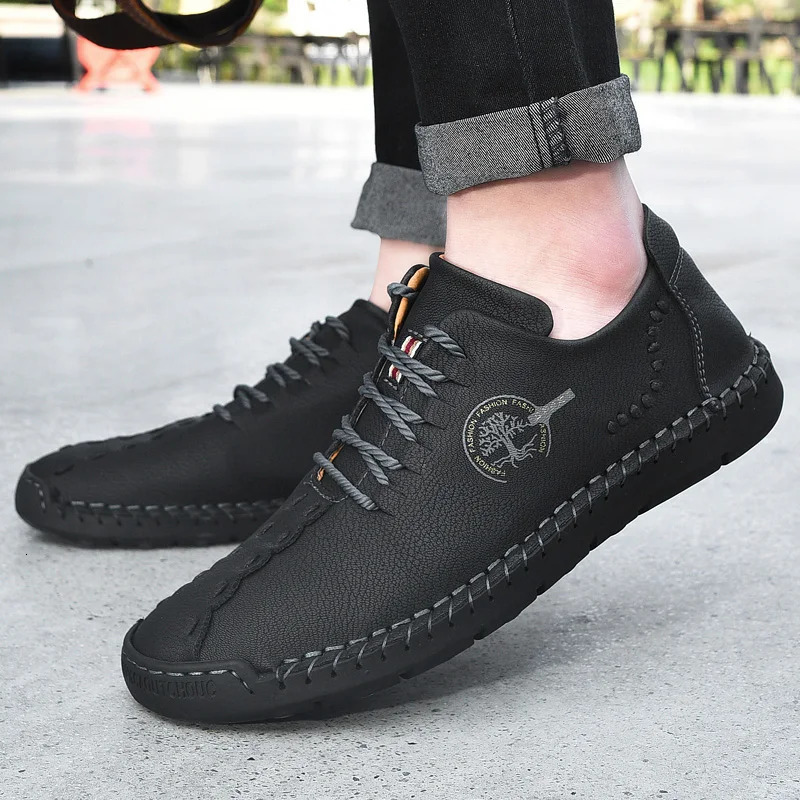 Handmade Leather Casual Men Shoes n Sneakers Man Comfortable Loafers Moccasins Driving Shoe 260126