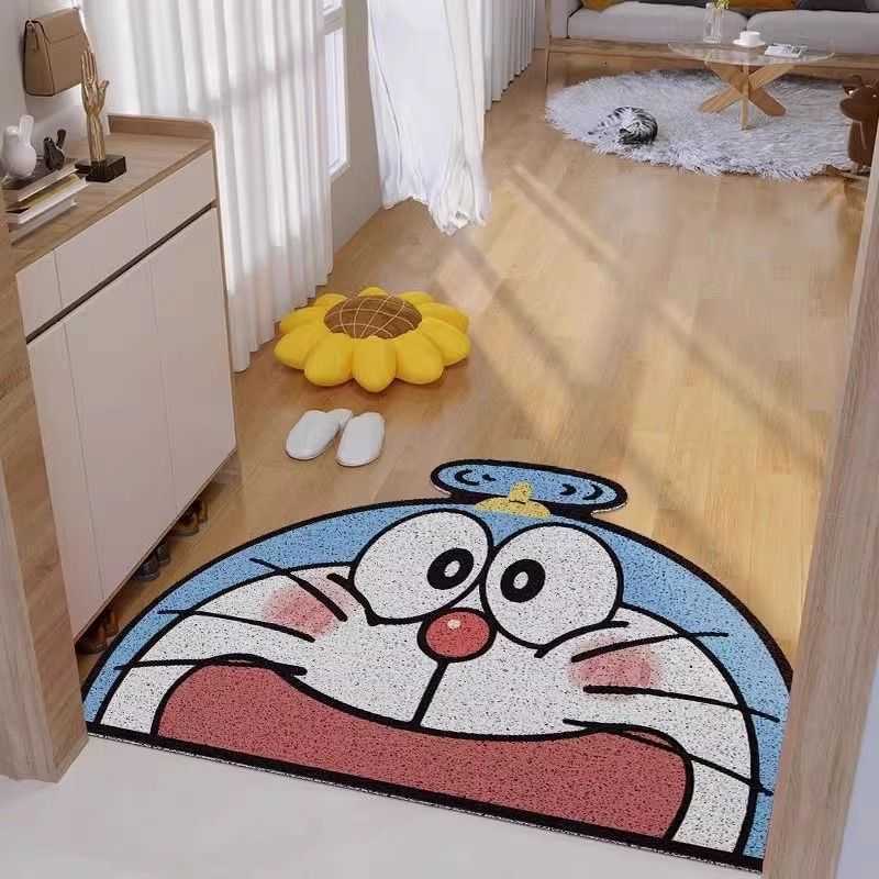Cartoon entrance door mat dirt-scraping anti-slip mat for the entryway dirt-resistant and wear-resistant wire loop floor mat S260207