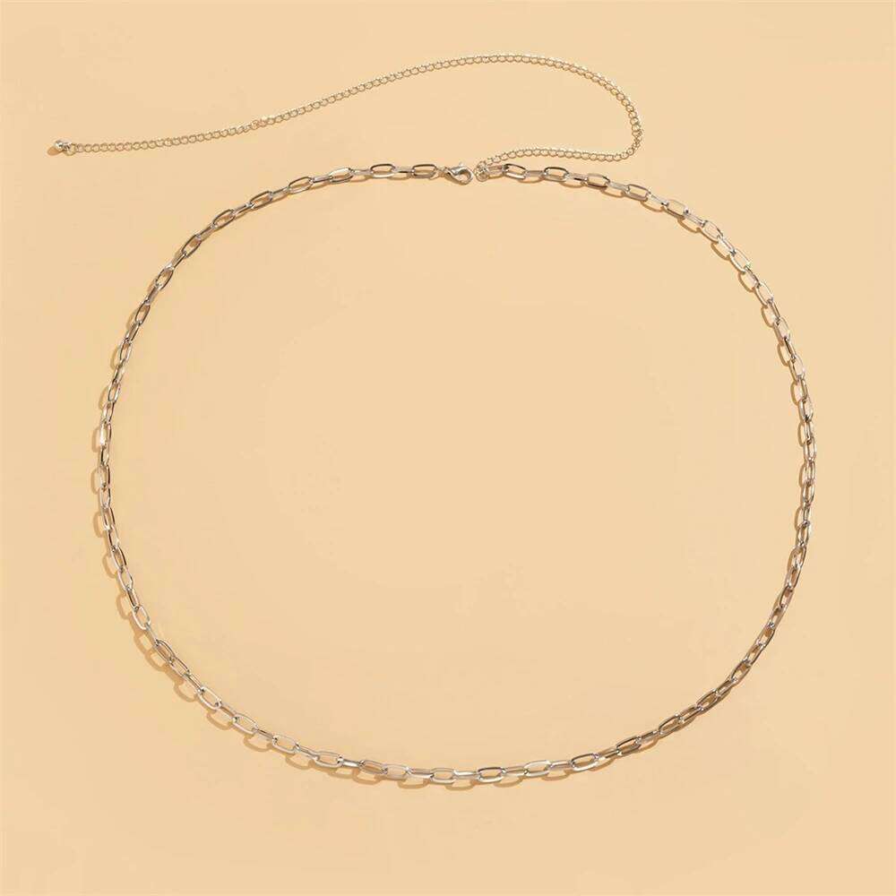 HipHop Belly Chains for Women Gold and Silver Color Metal Holiday Beach Bikini Waist Body Chain Jewelry Versatile Accessory Gift X260209