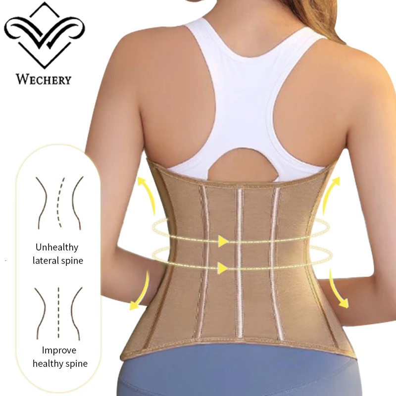 Wechery Waist Trainer Woman Body Shaper Slimmer Tummy Control Waist Shaper Belts Tight Hourglass Sheath Flat Belly Underwear 260207