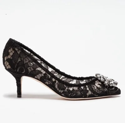 Pointed stiletto lace Pumps high heel wedding shoes comfortable 260208