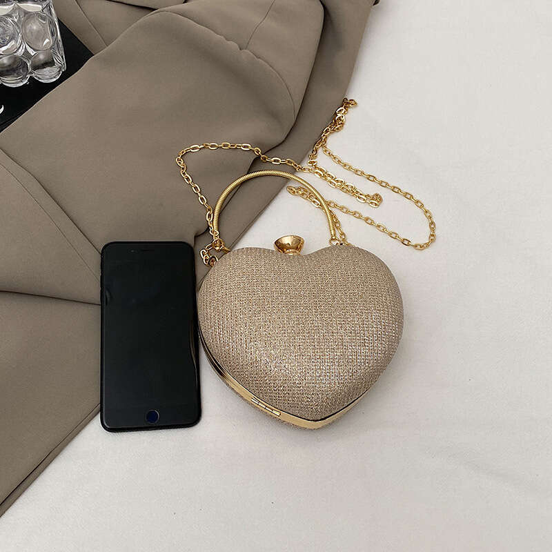 Evening For Women New Fashionable Chain Crossbody Handheld Mini Heart Shoulder Bag