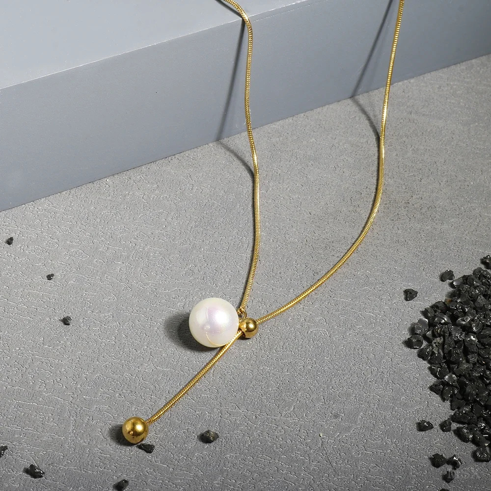 Delicate Stainless Steel Pendant Necklace 260124