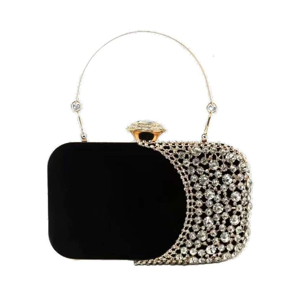 New High End Box Velvet Banquet Square Buckle Clutch Women S Evening Chain Bag