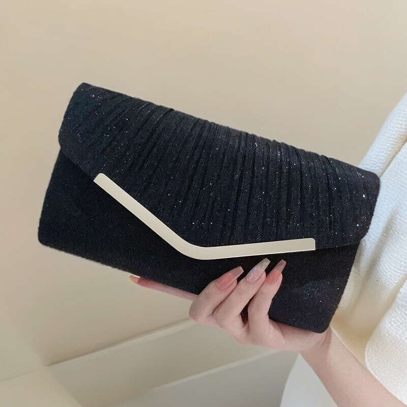 New Shiny Wrinkled Large Capacity For Women Princess Crossbody Evening Dress Bag KTV Handbag Small
