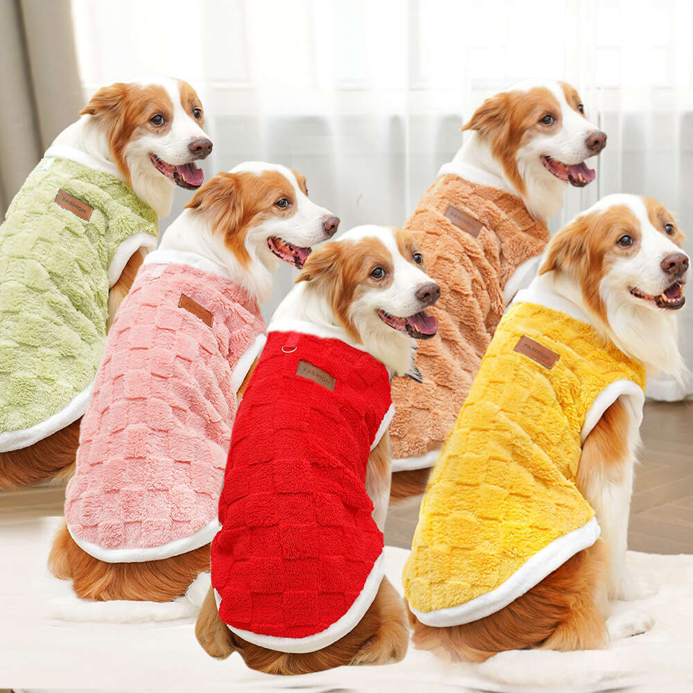 Pet Clothing Autumn Winter Clothes Plush New Apparel Golden Retriever Large Dog Cat Clothes Supplies