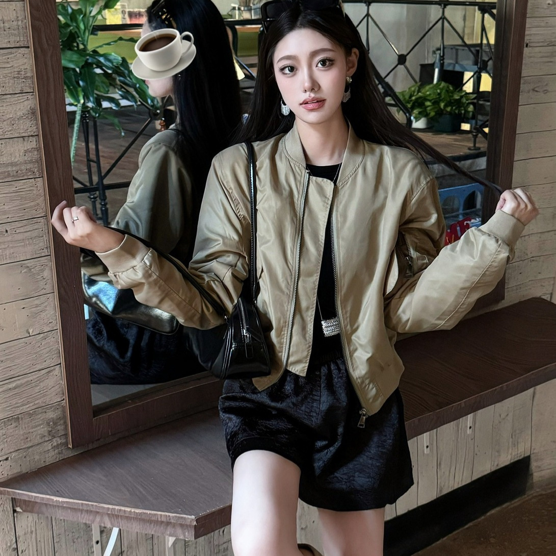 2025 Autumn New Womens Baseball Jacket Coat Commuting Style Outerwear 251225