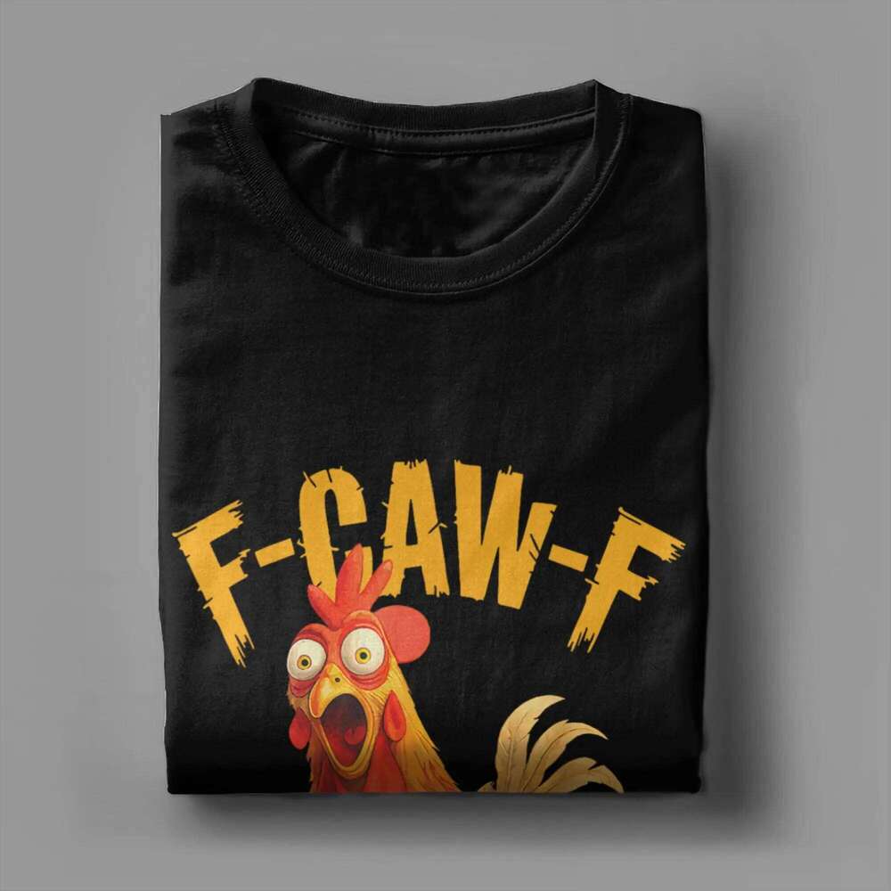Caw F FCAWF Chicken T-Shirt Men Women Funny Cotton Tee Shirt Crew Neck Short Sleeve T Shirts Gift Idea Clothes X260209