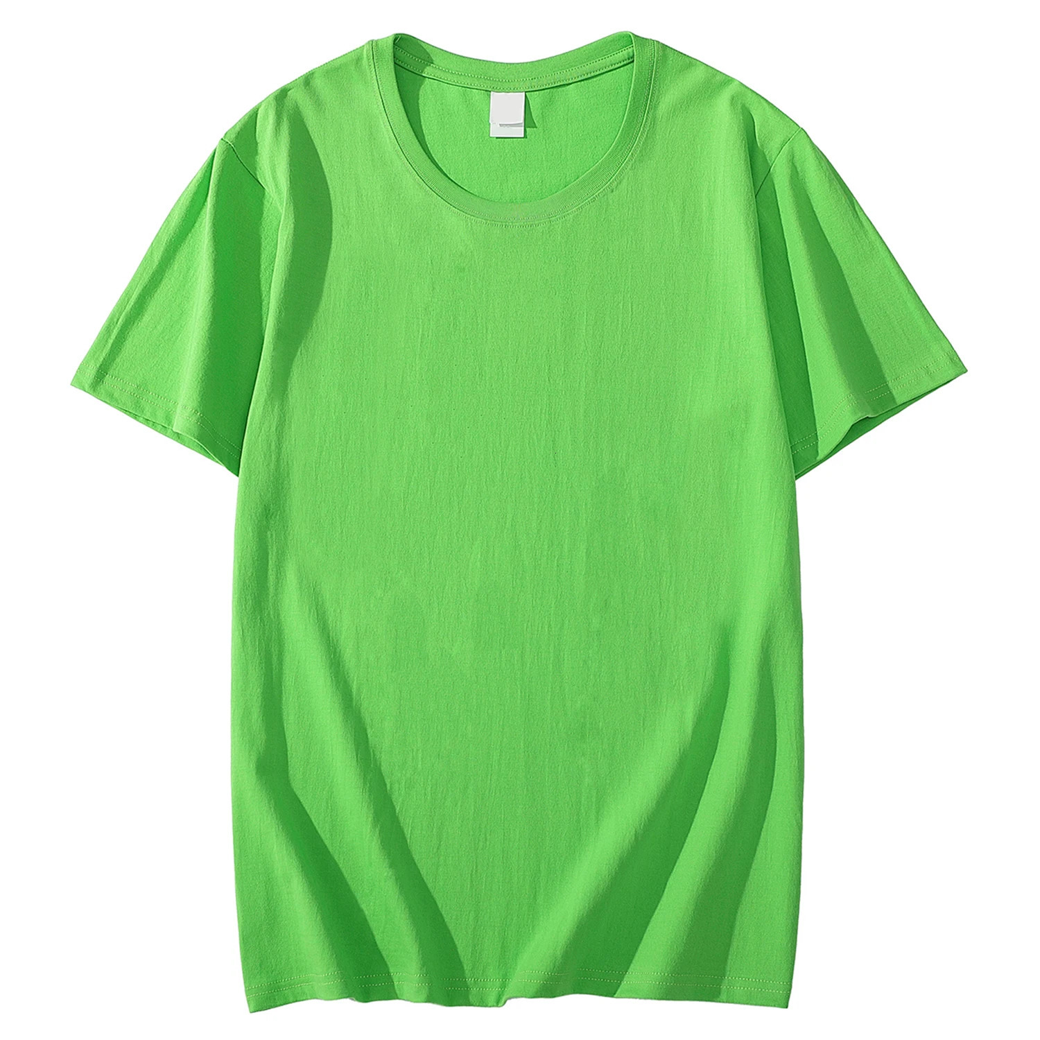 Solid Color T-shirt 8 Colors Short Sleeve MensWomens Heavy Pound 220g Cotton White Crewneck Loose Top S-4XL 260122
