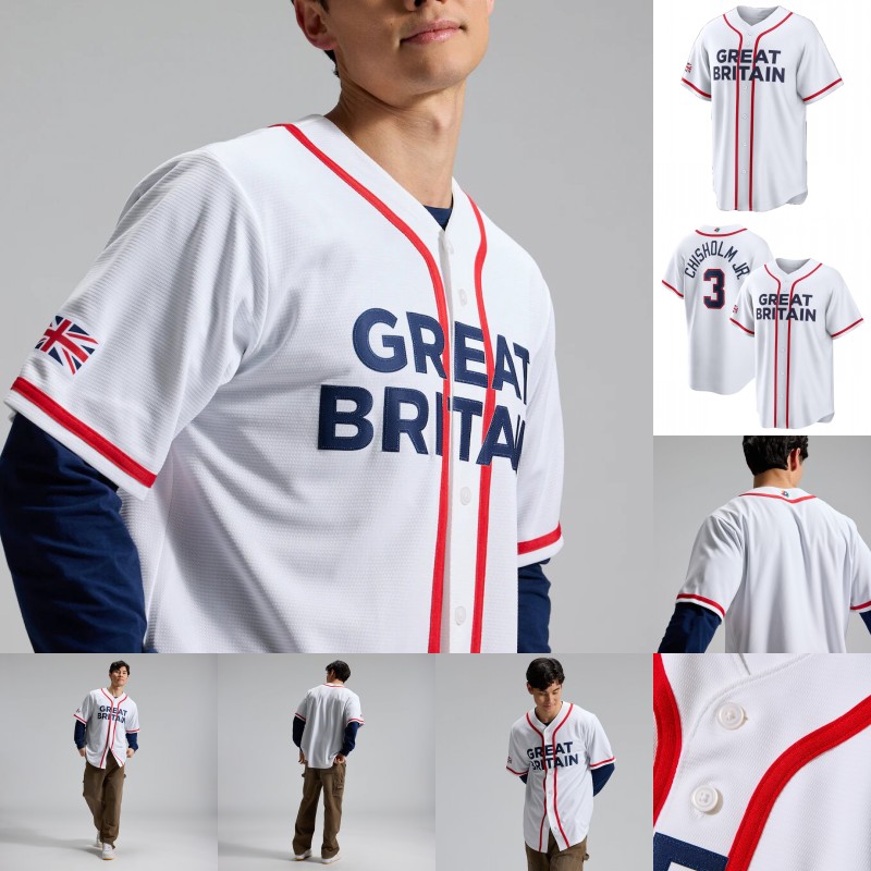 2026 Great-britain World Baseball Classic WBC Jersey Jack Anderson Brandan Beck Tristan Beck Donovan Benoit Willis Cresswell Nathan Eaton Harry Ford Jerseys
