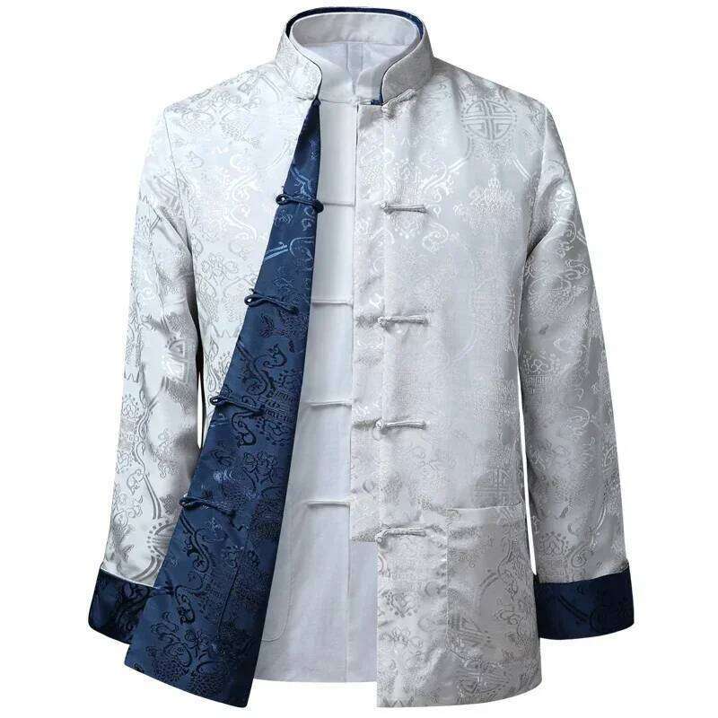 Mardi Hefxessdr Dragon Shirt Kung Fu Coats China New Year Tang Suit Traditional Chinese For Jackets Hanfu Men Clothing