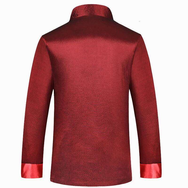Mardi Hefxessdr New Arrived Male Satin Outwear Chinese Style Embroidery Dragon Jacket Men Double Breasted Kung Fu Coat Fashion Outerwear