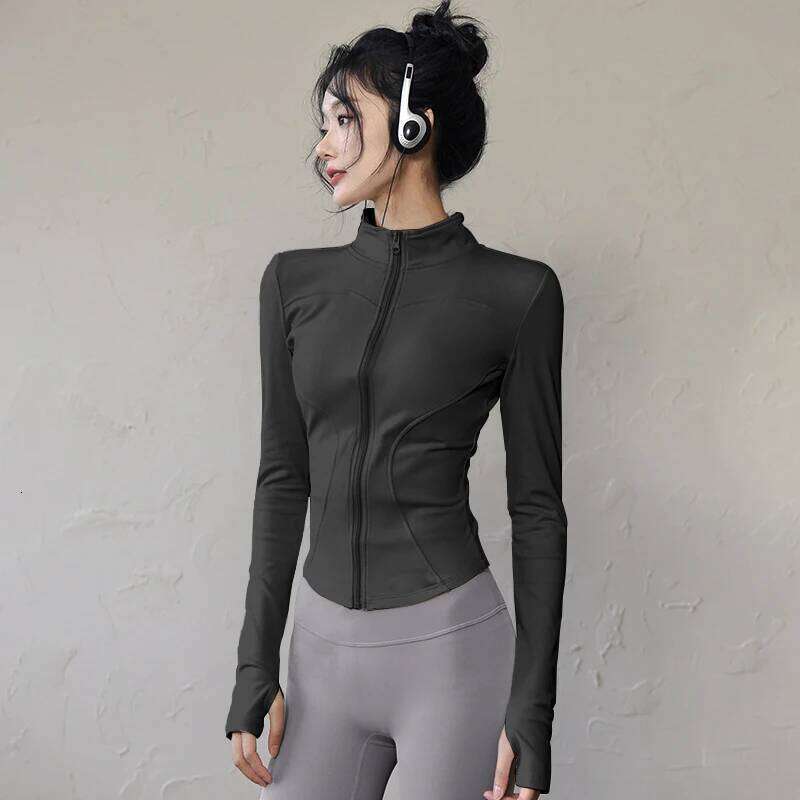 Long Sleeve Sports Women Zip Fitness Yoga Shirt Winter Warm Gym Top Activewear Running Coats Workout Clothes For Cycling 26Y0209