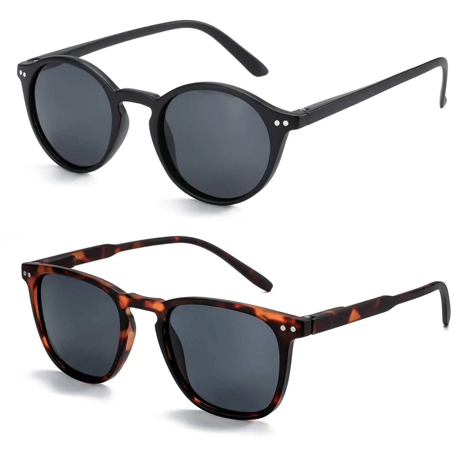 ZENOTTIC Vintage Polarized Sunglasses Men Classical Retro Round Outdoor Driving UV400 Shades Sun Glasses Woman 260128