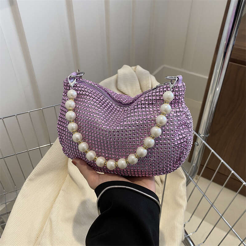 Pearl Handbag For Women, Fashionable Imitation Full Diamond Handbag, Party Evening Bag, Shoulder Bag Wholesale