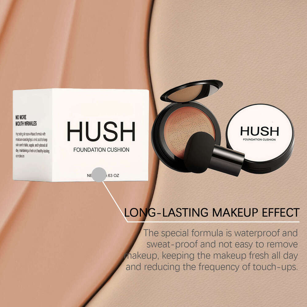 AMZ Deep Tone Brightening Breathable Cushion Foundation Natural Skin Flaw Correction Hydrating Nude Feel Long-lasting Makeup Base