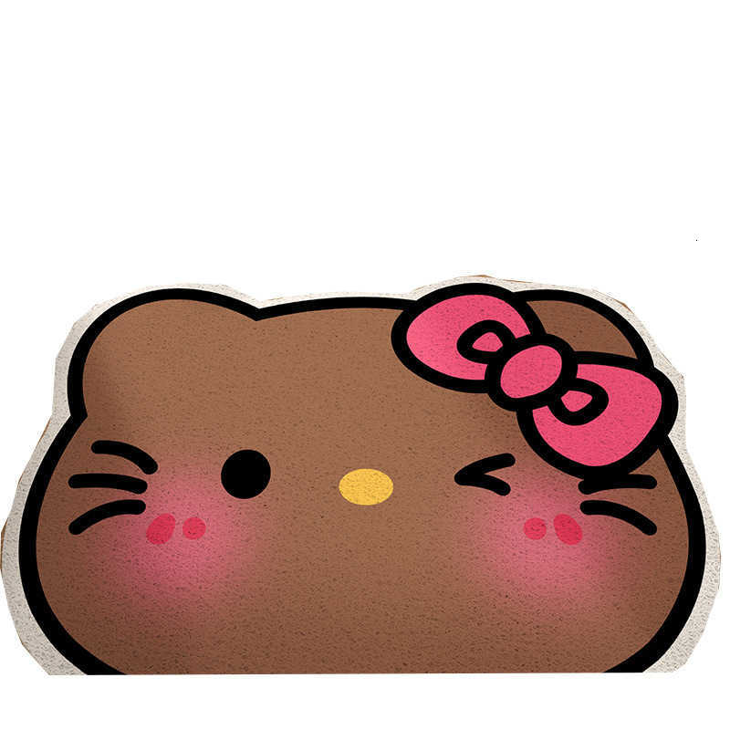 Door mat for the entrance outdoor silk loop mat cute kitty entrance mat home use dirt-resistant dust-removing non-slip mat S260207