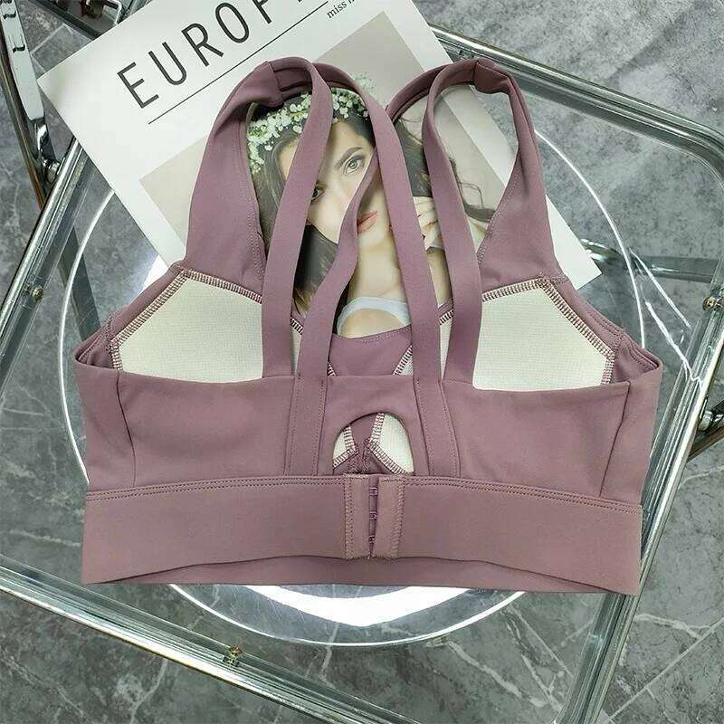 Women's High Intensity Sports Shock Resistant Running Fitness Integrated Quick Drying Yoga Bra Beautiful Design 26Y0209