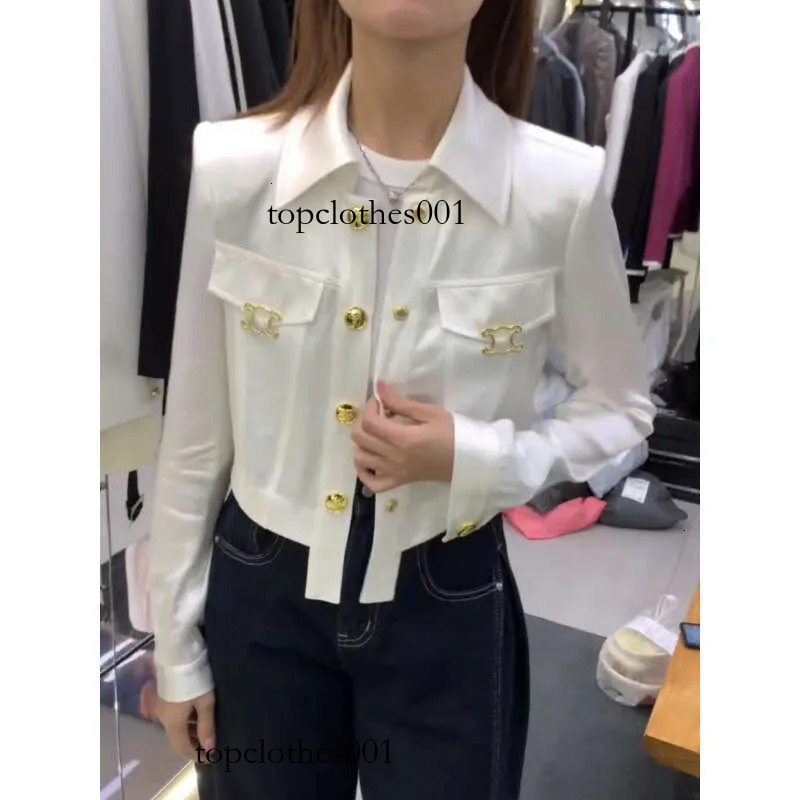 French Elegant Satin Blouse Jacket Women Acetic Acid Long Sleeve Short Shirt Tops Office Lady Fashion Sweet Vintage Streetwear