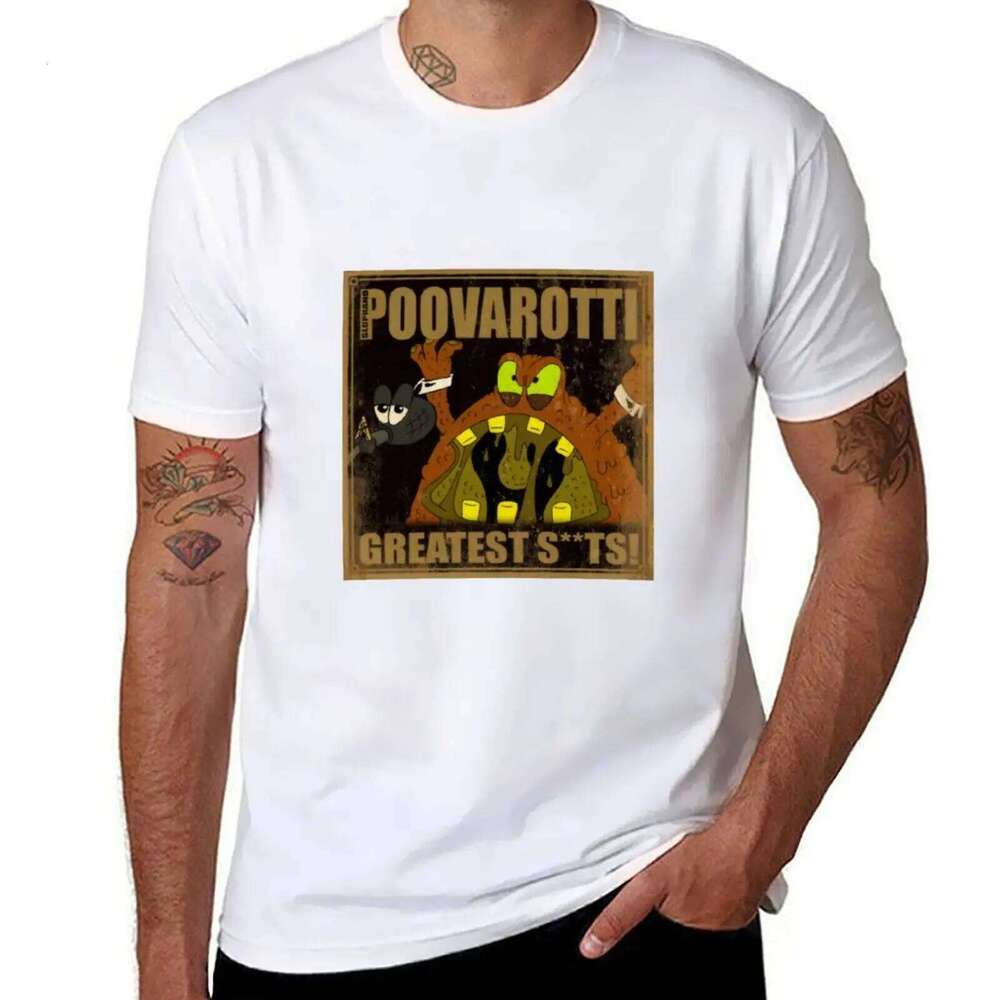 Poovarotti shirt heavy cotton t shirts for man graphic vintage T-Shirt X260209