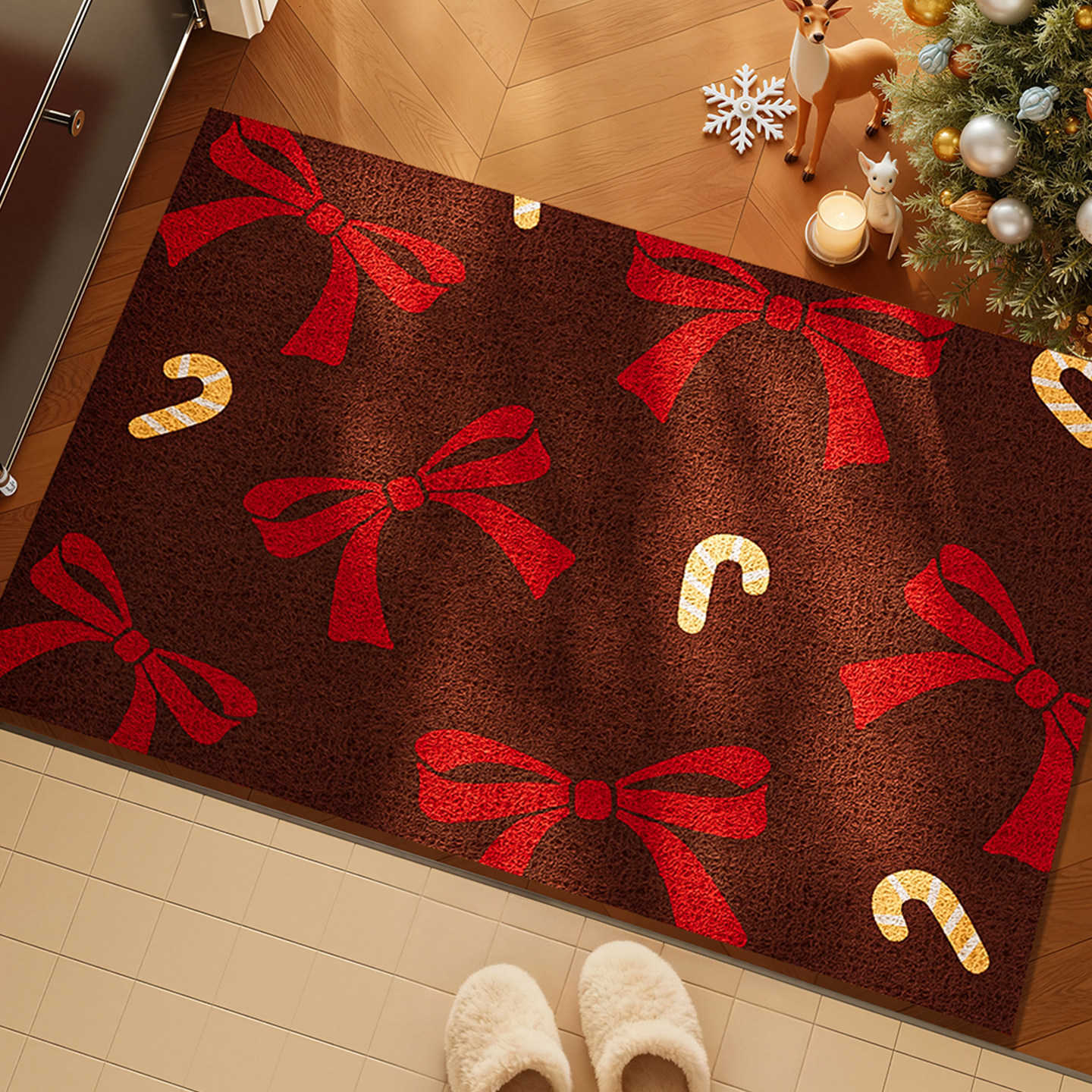 2026 New Year of the Horse Cartoon Style Entrance Doormat Dust Removal Non-Slip Customizable Silk Loop Doormat S260207