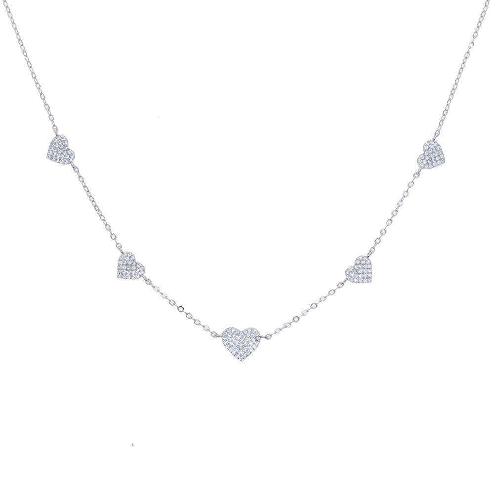 New Simple Versatile Butterfly Zircon Pendant Necklace with Diamond Heart Clavicle Chain for Daily Fashion Accessories