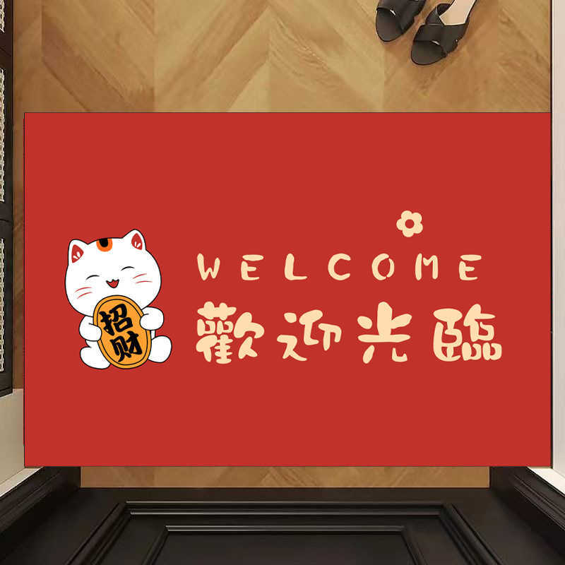 Cartoon cute and soothing entrance door mat home use dirt-resistant and easy to clean foot mat for the hallway entrance silk loop floor mat S260207